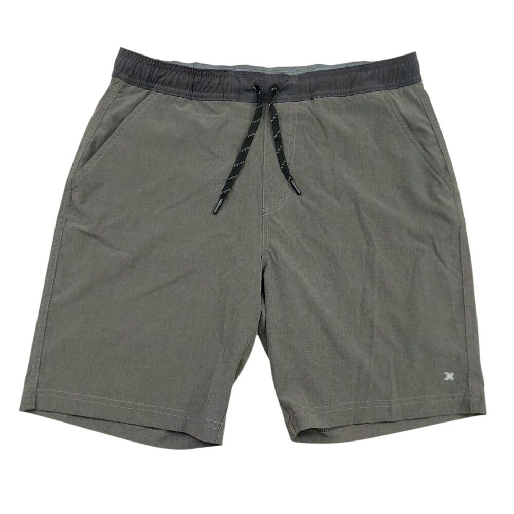 Kenneth Cole Performance Shorts Mens Medium Gray Lined Stretch Running Travel